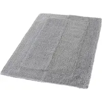 Kleine wolke Badematte "Havanna" Gr. 3, bunt (silberfarben, grau), H:16mm, Baumwolle, Badematten, Badematte, Badteppich, Uni Farben, Hoch-Tief Effekt, mit Bordüre