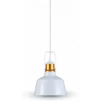 V-TAC VT-7422 Vintage Metall E27 LED-Pendelleuchte Ф230mm Aluminium weiß Farbe Sku 3729