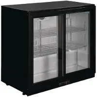 Polar Hintere Bar mit zwei Schiebetüren G-Serie schwarz 198L
