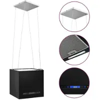 vidaXL Dunstabzugshaube hängend mit Berührungssensor LCD 37 cm Stahl