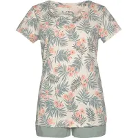 LASCANA Shorty in jadegrün-bedruckt | Gr.: 44-46