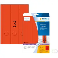 Herma Ordneretiketten A4, 297 x 61 mm, permanent haftend/bedruckbar, 60 Stück, rot