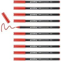 Edding 1300 Fasermaler medium - rot - 10 Stifte - Rundspitze 2 mm - Filzstift zum Zeichnen und Schre