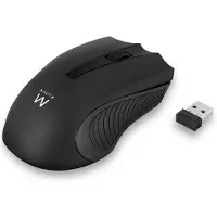 Ewent EW3221, Beidhändig, Optisch, RF Wireless, 1200 DPI, Schwarz