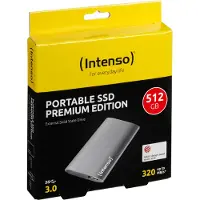 Intenso Externe SSD Premium, 512 GB, Portable Solid State Drive (USB 3.0, Aluminium) Anthrazit