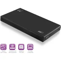 Ewent EW7032, HDD / SSD-Gehäuse, 2.5", Serial ATA III, 5 Gbit/s, USB Anschluss, Schwarz