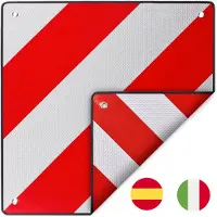 HPAUTO Warnschild 2 in 1 Warnschild Italien + Span Autozubehör
