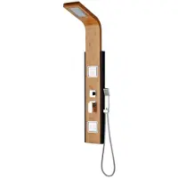 Vente-unique Massage-Duschsäule - Regendusche - Bambus - 22 x 145 cm - DALIMA