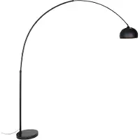 QAZQA Moderner Bogen Stehlampe Schwarz XXL