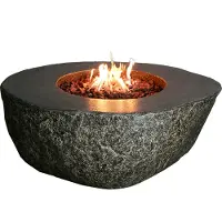 Elementi , Gasfeuerstelle "Vesuv" in Basalt-Optik