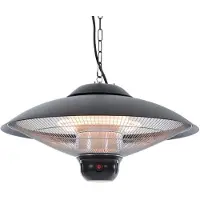 Sunred - Sirius - Bright line - Schwarz - Hängemodell - Terrassenheizer - Halogen-Technologie - 2100W - ECO - LED - 3 Einstellungen - Elektroheizer - Heizer