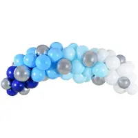 Party Deco Bogen aus Luftballons Blau und Silber