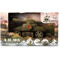 Toi-Toys ALFAFOX Militär Panzer zum Bauen mit 2 Raketen & Schraubendreher