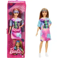Barbie Fashionistas Puppe im Tie Dye Kleid, Anziehpuppe, Modepuppe