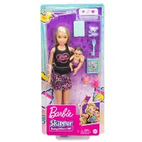 Barbie GRP13 Barbie Skipper Babysitters Puppe (blond) & Baby Puppe und Zubehör