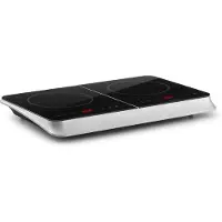 Klarstein InnoChef - Doppel-Induktionskochfeld, mobiles Kochfeld, 3400 W, Touch Control, Topfsensor, Abschalttimer, 10 Stufen, Überhitzungsschutz, Kindersicherung, Glaskeramik, silber