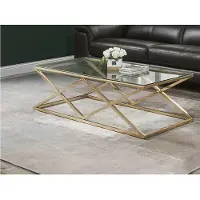 Vente-unique CHARLOTTE bank von Pascal Morabito - gehärtetes glas und stahl - farbe gold