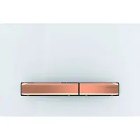 Geberit Sigma50 Betätigungsplatte für 2-Mengen-Spülung, Metallfarbe rotgold, eckig, 115.670.11.2, Farbe: rotgold / weiß