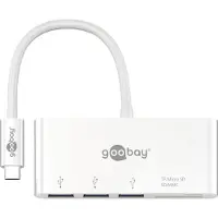 Goobay 62097, Kabelgebunden, USB 3.2 Gen 1 (3.1 Gen 1) Type-C, Weiß, MicroSD (TransFlash), CE, WEEE, 95 mm