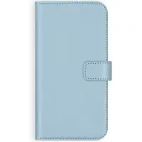 Selencia Samsung Galaxy A50 / A30s Hülle - Echtes Leder - - Klapphülle - Hellblau