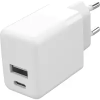 Accezz Wandladegerät - Ladegerät - USB-C- und USB-Anschluss - Power Delivery - 20 Watt - White