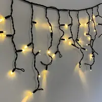 LumenXL Eiszapfen-Lichterkette erweiterbar | ab 3 Meter mit 114 LEDs - extra warm | Gummi
