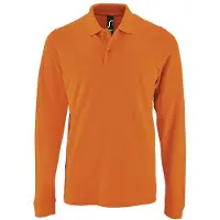 Sol SOLs 02087 | Herren Long-Sleeve Piqué Polo Shirt Perfect - Farbe: Orange - Größe: M