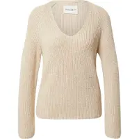 Marc O'Polo Marc OPolo Strickpullover mit dekorativem Strickmuster am Ärmel und V-Neck
