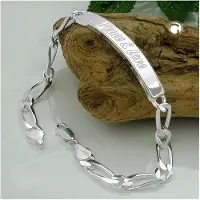 CDON Schildarmband 6,5x2mm Silber 925 21cm in silber | Gr.: onesize
