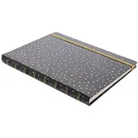 Filofax Notizbuch Confetti Charcoal, 115117, Karton Hardcover, blau, 56 Blatt / 112 Seiten, 100 g/m2, liniert, A5