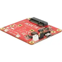 DeLOCK 62648, Mikro-USB, mSATA, Schwarz, Rot, 6 Gbit/s, 65 mm, 56 mm