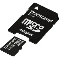 Transcend Speicherkarte MicroSHDC Card 4 GB - Class 4 mit Adapter
