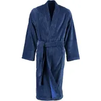 Cawö Bademantel 800 Uni Kimono Dunkelblau Herren-54 / 56