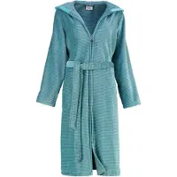 Cawö Bademantel 6432 Capuchon & Rits Turquoise Damen-46