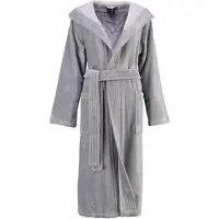 Lago Bademantel 802 Uni Kapuze Grau Damen-36 / 38