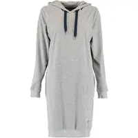 Cawö Pyjama-Shirt 820 Uni Longsize Hoodie Grau Damen-XL