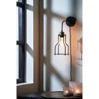 Light & Living - Wandleuchte Marcia - Schwarz/Antik Bronze - 23x15x48cm