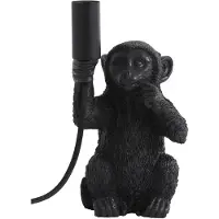 Light & Living Tischlampenaffe Monkey Schwarz 23,5 cm