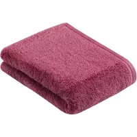 Vossen Badetuch "Vegan Life", lila (schwarzberry), B:67cm L:140cm, Webfrottier, Obermaterial: 100% Baumwolle, Handtücher, Badetuch, 100% vegan