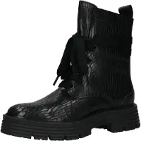 Marco Tozzi Damen Stiefeletten Leder Schnürboots 2-85212-27, Größe:40 EU, Farbe:Schwarz