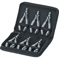 Knipex Präzisions-Elektronikzangen-Set ESD, 6-teilig (schwarz/grau, Ausführung ESD, elektrisch ableitend)