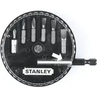 Stanley Bit-Set (inklusive magnetischer Bithalter, Bits: Standard 0.8/1.2, PH 0/1/2, PZ1/2, 6-teilig