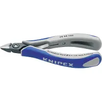 Knipex 79 62 125, Seitenschneider, Chrom-Vanadium-Stahl, Kunststoff, Blau, Grau, 12,5 cm, 58 g