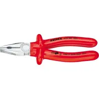 Knipex 03 07 200 Kombizange tauchisoliert, VDE- verchromt 200 mm