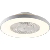 QAZQA Deckenventilator weiß mit Sterneffekt 60cm inkl. LED Dimmbar mit Fernbedienung - Climo