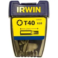 Irwin Tools 10 Puntas destonillador Torx T40 1/4" (25mm)