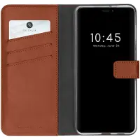 Selencia Apple iPhone 13 Hülle - Echtes Leder - - Klapphülle - Hellbraun