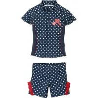 Playshoes 2tlg. Badeoutfit "Herzchen" in Dunkelblau | Gr.: 98/104