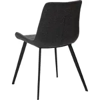 Ebuy24 (2er Set) Hype Dan-Form Esszimmerstuhl Bouclé dunkelgrau.