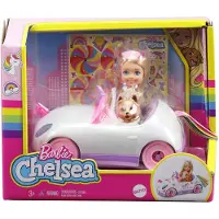 Mattel GXT41 - Barbie - Chelsea - Einhorn-Auto mit Stickern und Puppe